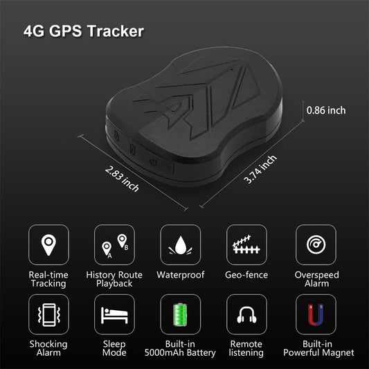 SinoTrack 4G GPS Tracker for Vehicles, ST-905L Strong Battery Anti-Theft GPS Tracker Waterproof Locator Real-Time Location Device for Car Motorcycle Truck Taxi with No Monthly Fee Tracking System