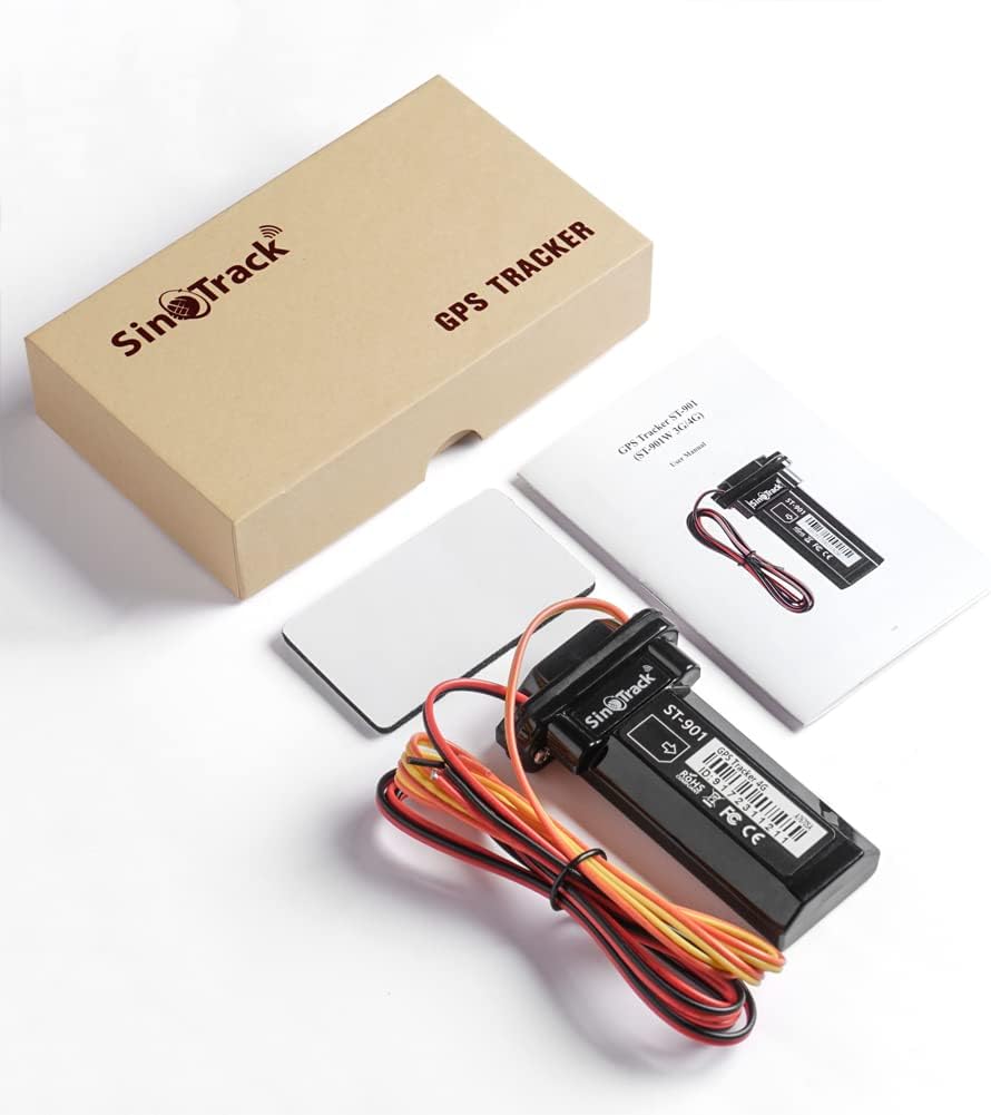 SinoTrack 4G GPS Tracker for Vehicles, ST-901L LTE Mini GPS Tracker Waterproof Locator Real-Time Location Device for Car Motorcycle Truck Taxi with No Monthly Fee Tracking System