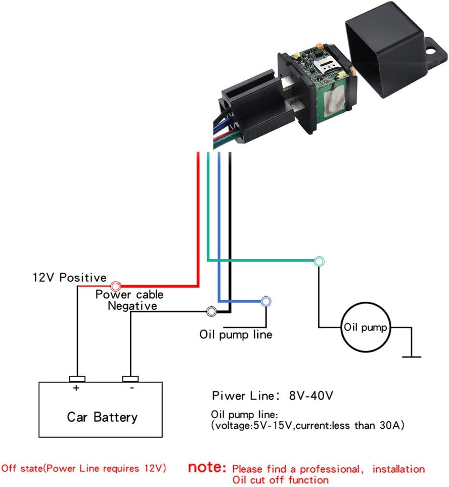 SinoTrack ST-907L 4G Vehicle Car GPS Tracker, Car Relay Anti Lost Alarm GPS Locator Real-Time Location Remote Control Cut Off Oil and Power Device for Car Motorcycle Truck Taxi, Support Platform