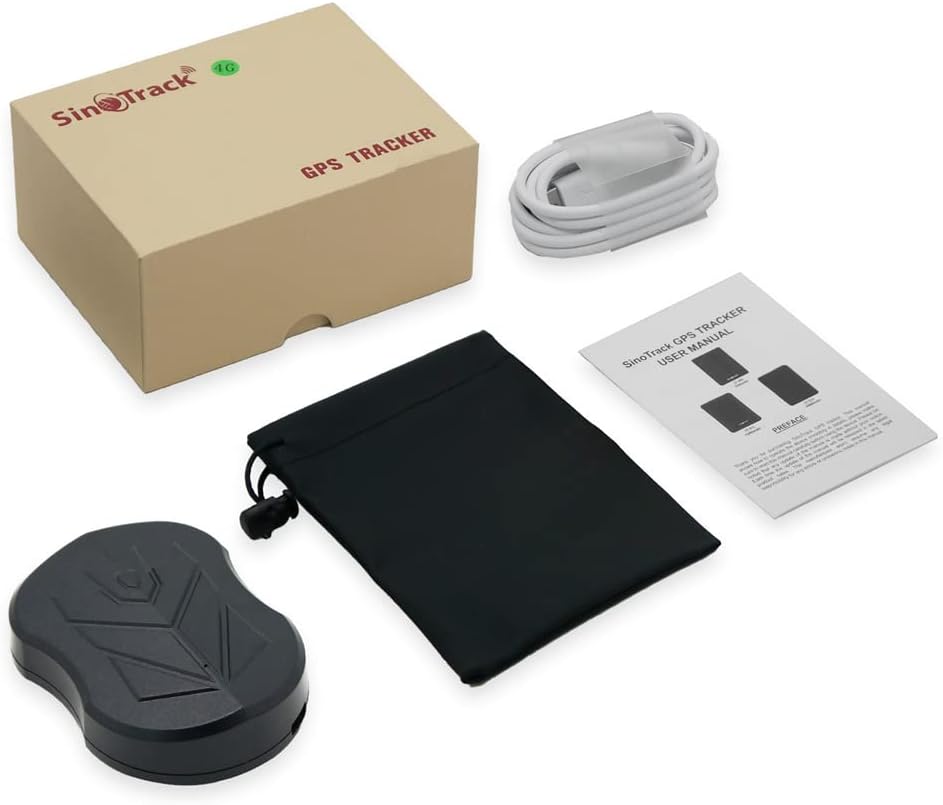 SinoTrack 4G GPS Tracker for Vehicles, ST-905L Strong Battery Anti-Theft GPS Tracker Waterproof Locator Real-Time Location Device for Car Motorcycle Truck Taxi with No Monthly Fee Tracking System