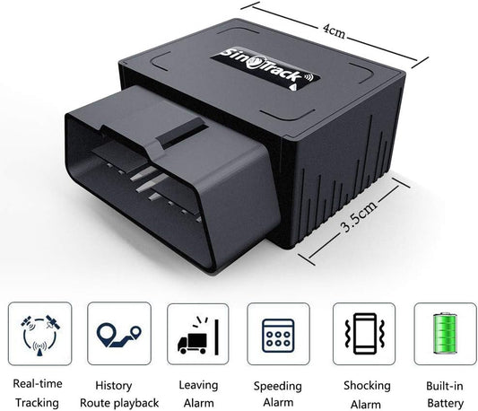 SinoTrack 4g GPS Tracker Platform No Monthly Fee, Real-Time OBD Car GPS Tracking Device Locator, Mini OBD II Vehicle Tracker with Alert System for Car, Taxi and Truck, Support Free Platform Lifetime