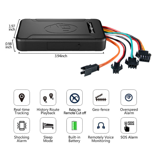 SinoTrack 4G GPS Tracker for Vehicles, ST-906L GPS Tracker Locator Real-Time Location Tracking Device with Voice Monitor Car Motorcycle GPS Device for Truck Taxi with No Monthly fee Platform