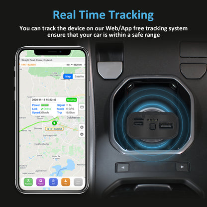 SinoTrack 4G GPS Tracker for Vehicles,ST-909L Hidden Anti-Theft Alert Location GPS Tracker,Real Time GPS Tracking Device Car Charging Locator with No Monthly fee Platform for Car Track Taxi