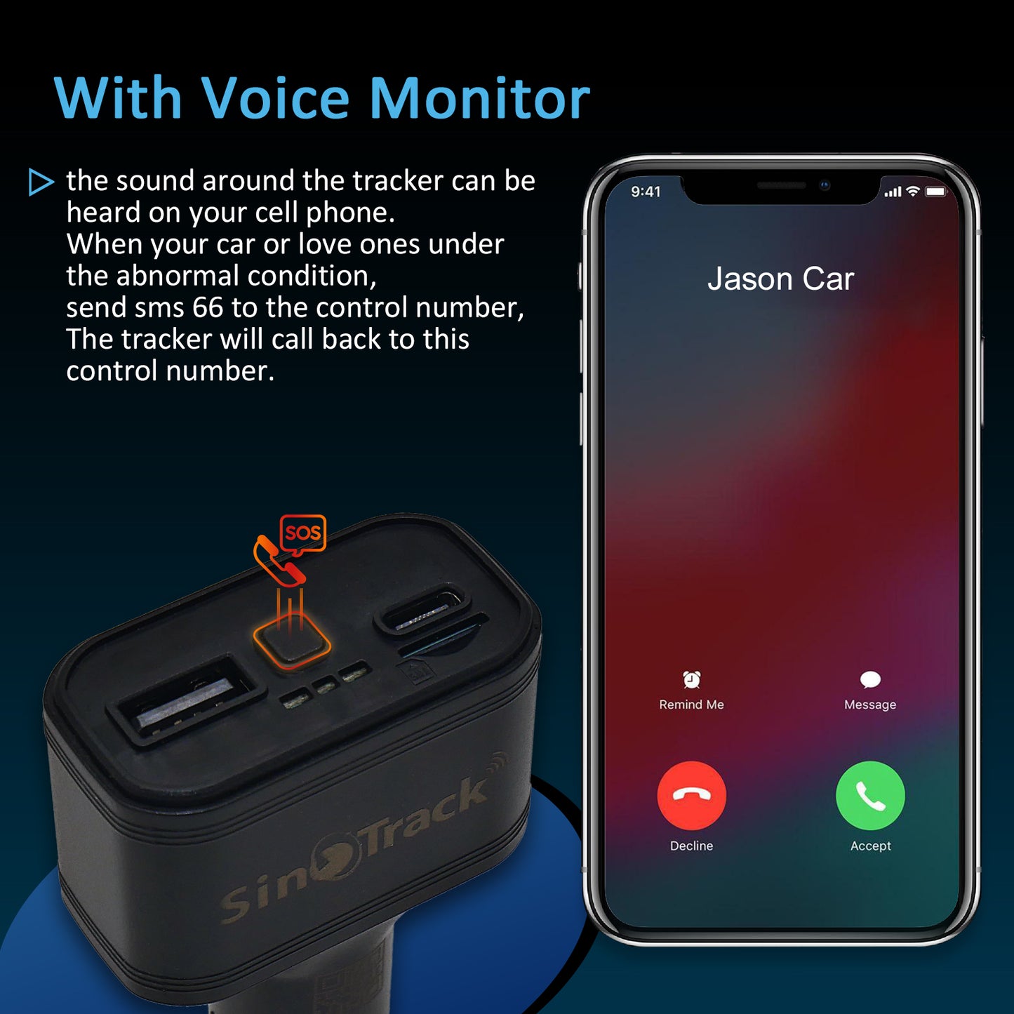 SinoTrack 4G GPS Tracker for Vehicles,ST-909L Hidden Anti-Theft Alert Location GPS Tracker,Real Time GPS Tracking Device Car Charging Locator with No Monthly fee Platform for Car Track Taxi